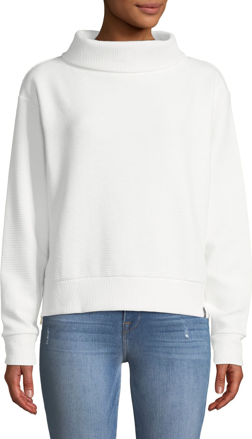 Varley Simon Ribbed Side-Zip Sweater