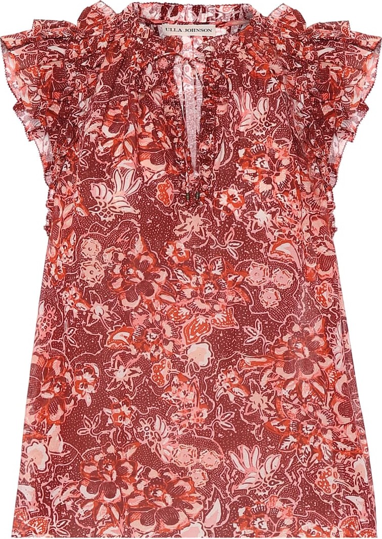 Ulla Johnson Rina floral cotton-blend blouse