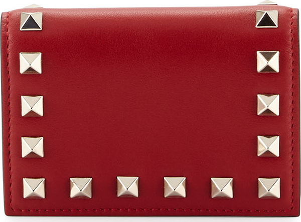 Valentino Rockstud Small Full-Flap Card Case