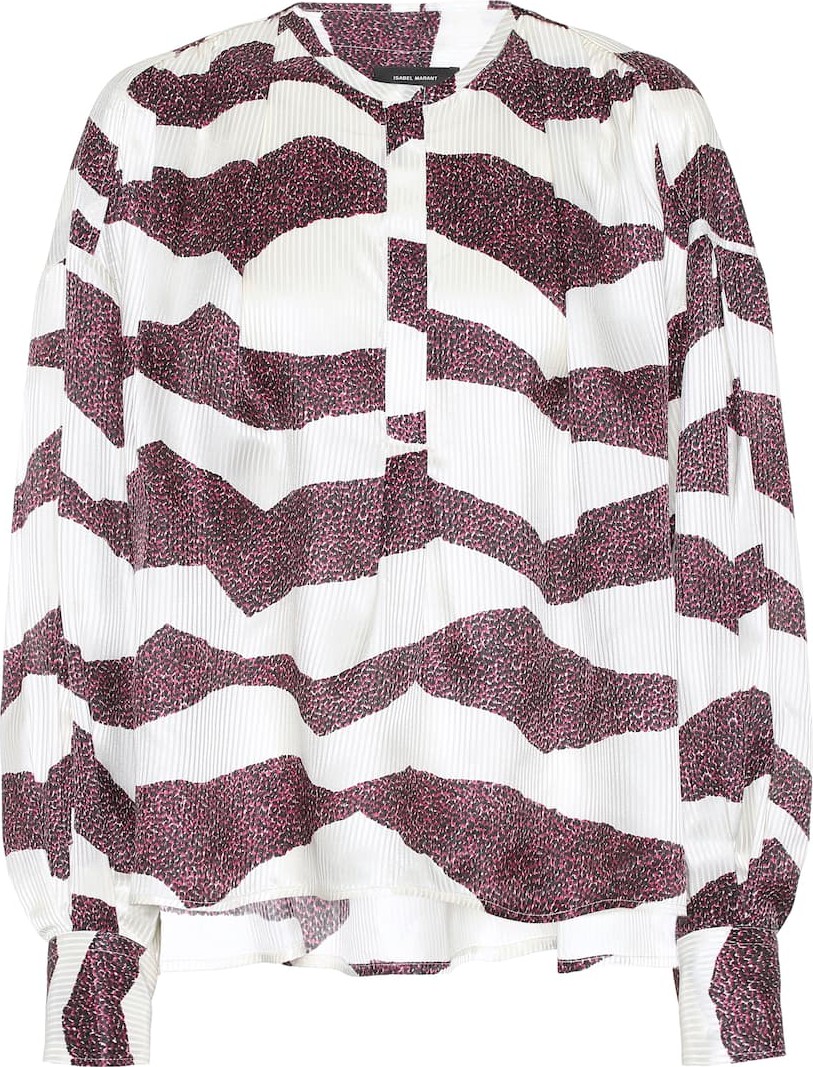 Isabel Marant Rosy silk-blend jacquard blouse