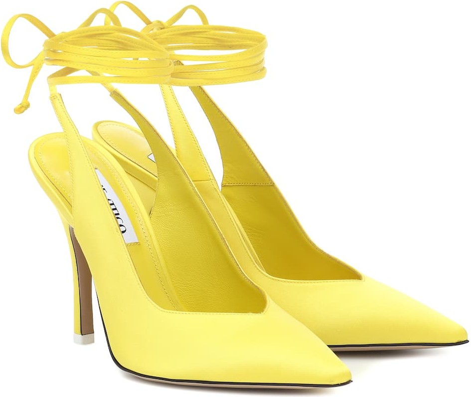 The Attico Exclusive to Mytheresa – Venus satin slingback pumps