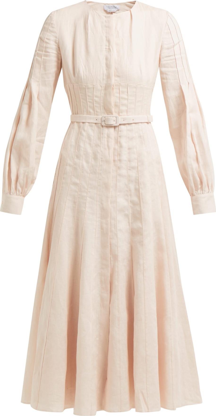 Gabriela Hearst Gertrude aloe vera-infused linen midi dress