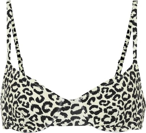 Solid & Striped The Eva leopard-print bikini top
