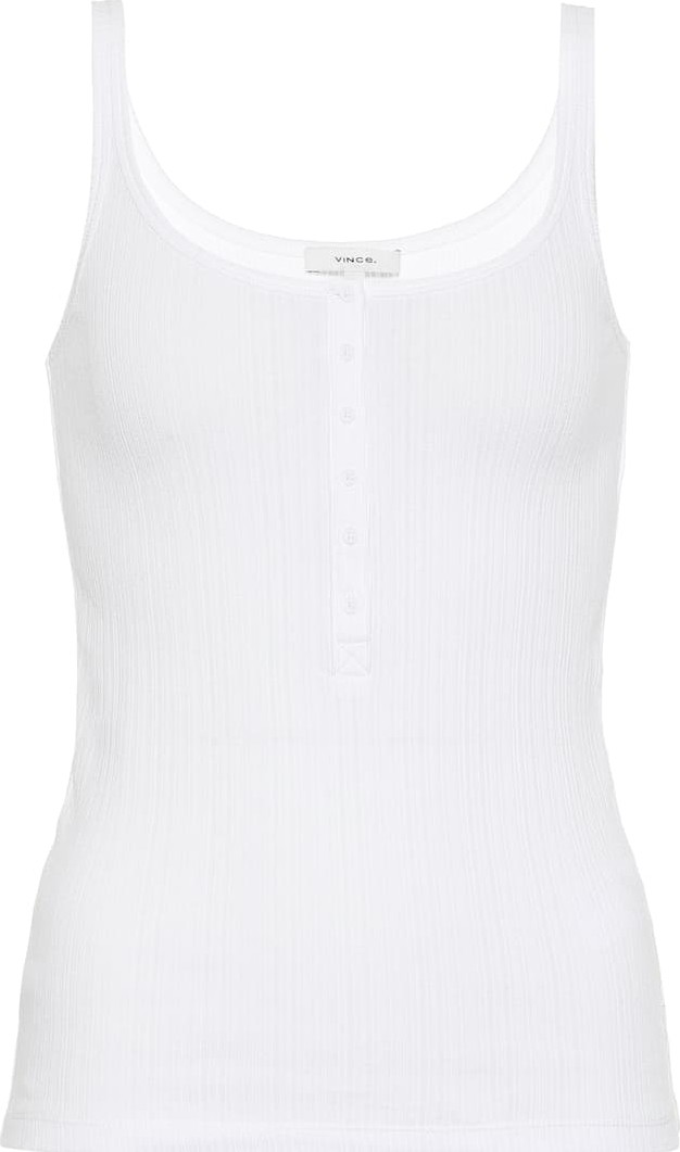 Vince Henley ribbed-knit cotton camisole