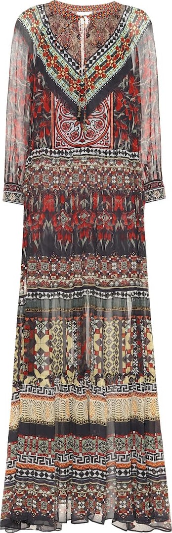 Camilla Embellished silk maxi dress