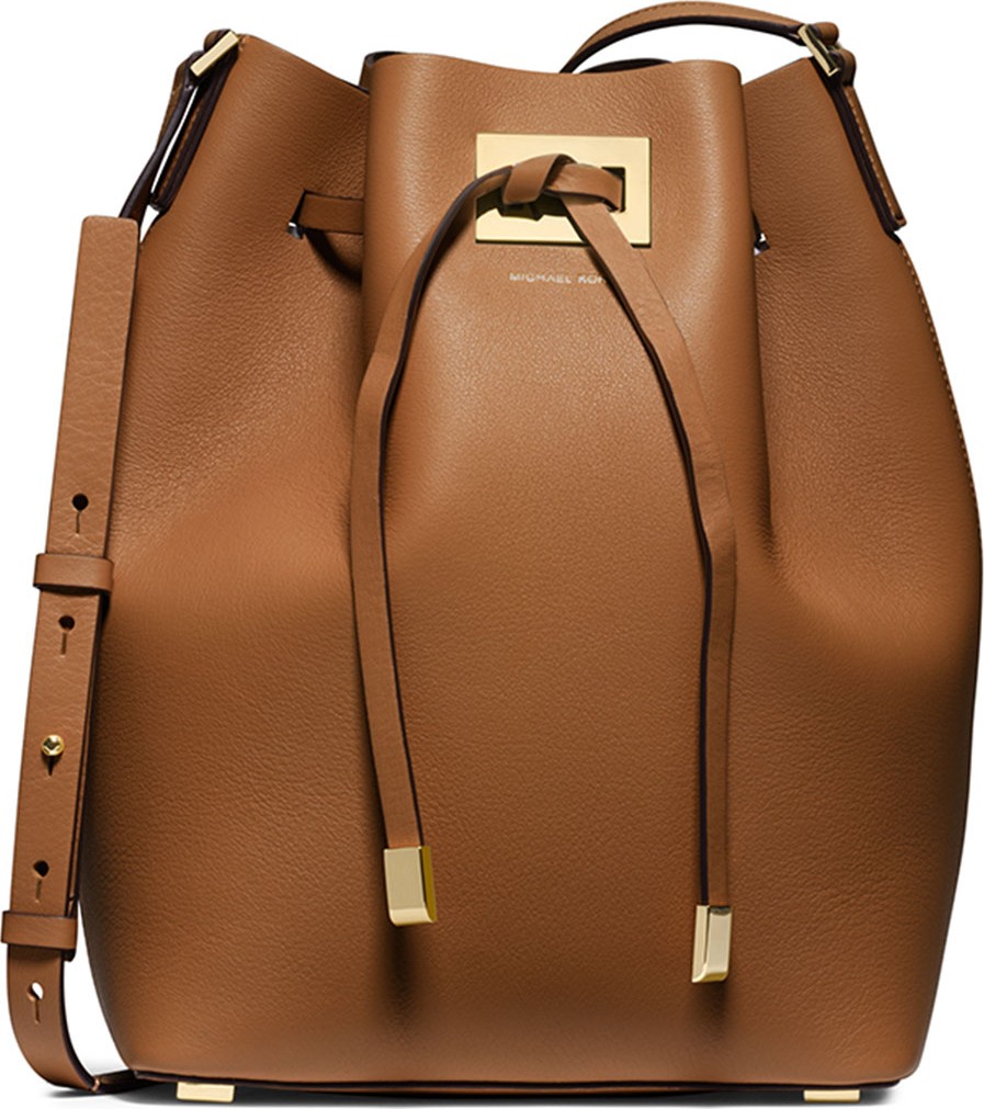 Michael Kors Miranda Large Drawstring Messenger Bag, Luggage