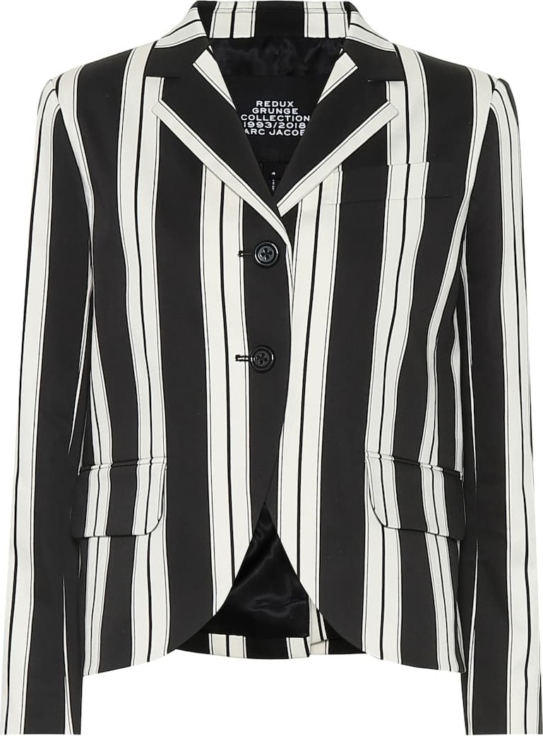 MARC JACOBS Striped cotton blazer