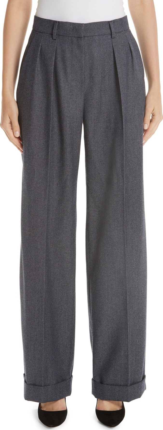 Max Mara Vivy Wide Leg Wool Pants