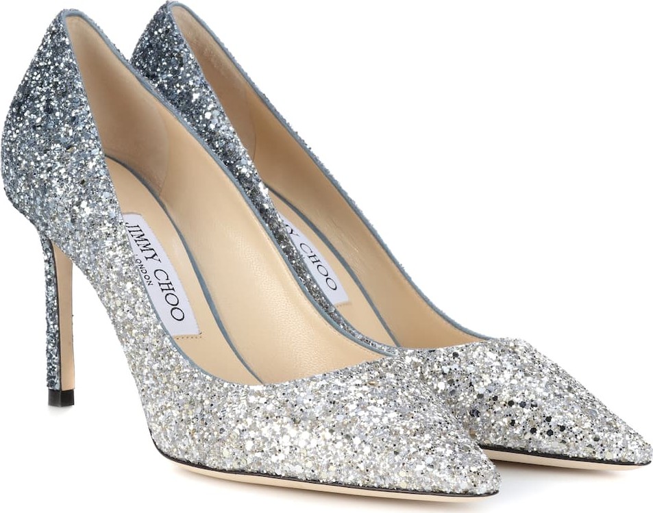 Jimmy Choo Romy 85 glitter pumps