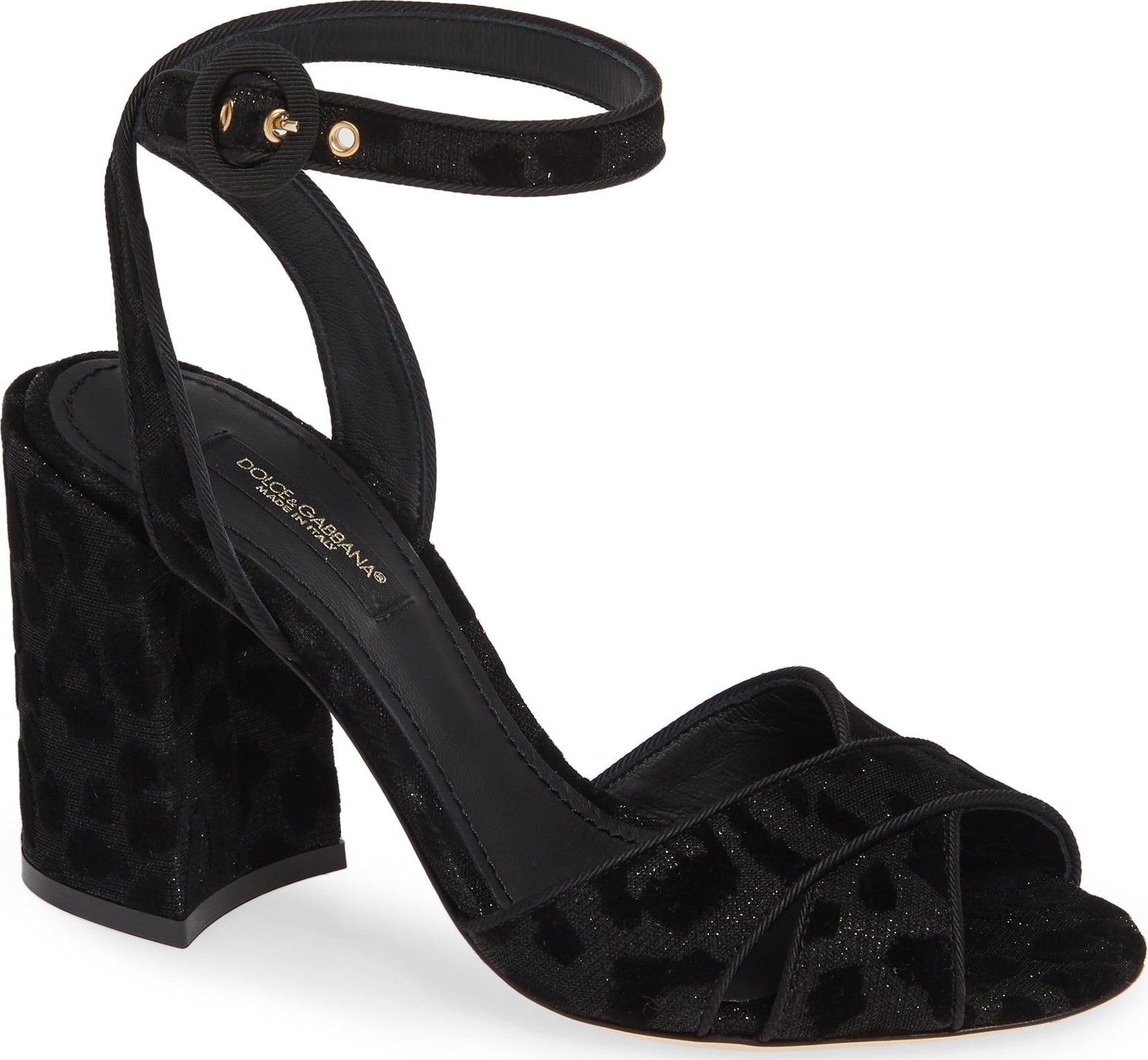 Dolce & Gabbana Leopard Velvet Sandal