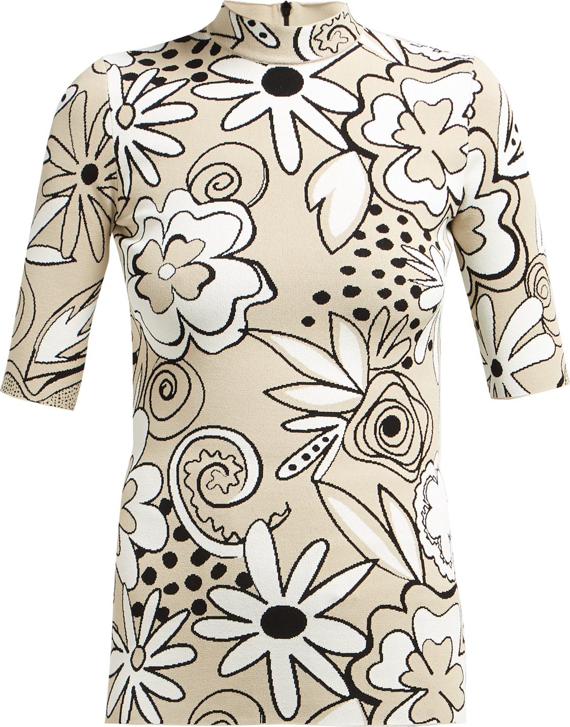 Kwaidan Editions High-neck floral-jacquard top