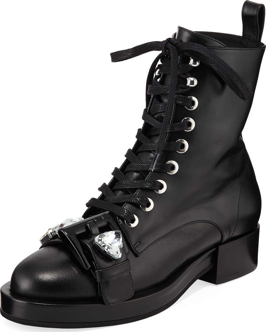Nº21 Calf Leather Lace-Up Combat Boots