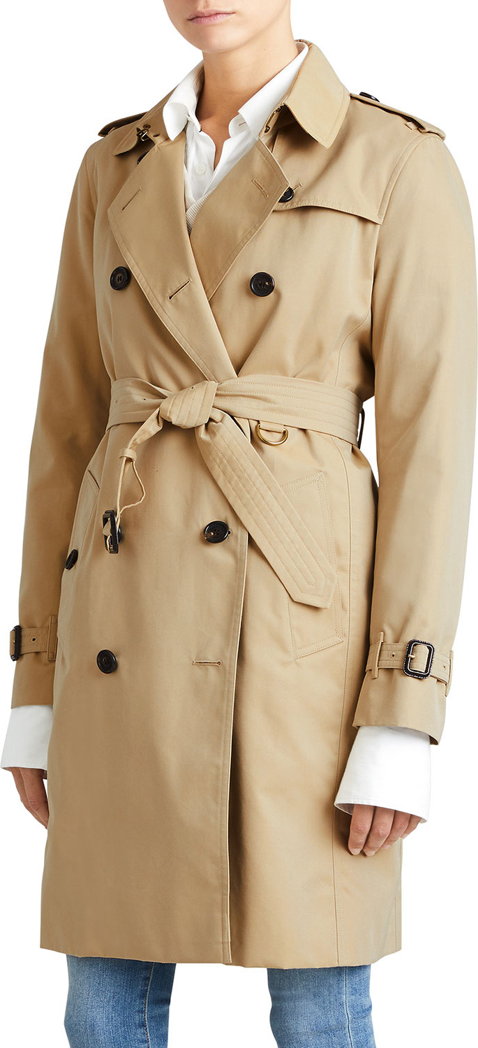 Burberry London England The Kensington - Long Heritage Trench Coat, Honey
