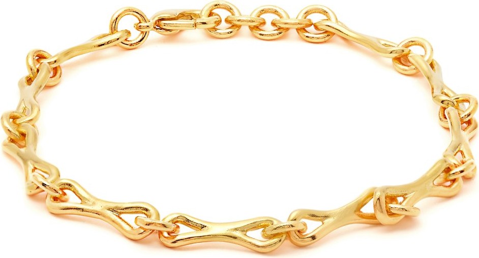 Joelle Kharrat Linked gold-plated ankle bracelet