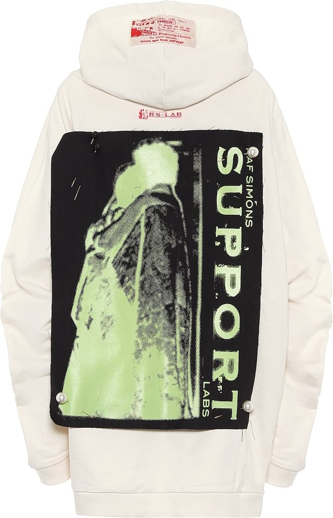 Raf Simons Appliquéd cotton hoodie