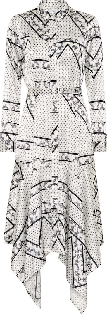 Ganni Stretch silk-satin shirt dress