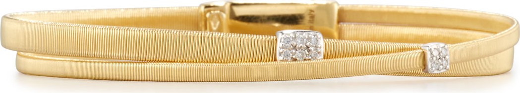 Marco Bicego Masai Two-Row 18K Yellow Gold Bracelet with Diamonds