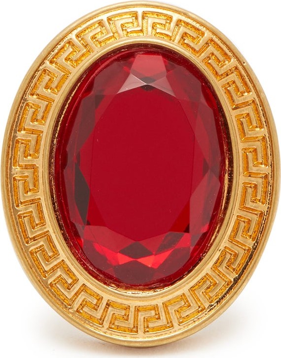 Versace Crystal-embellished ring