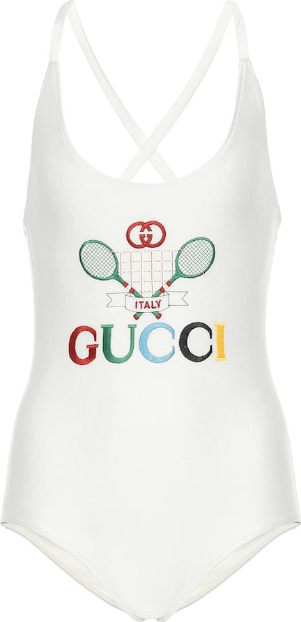 Gucci Embroidered one-piece swimsuit
