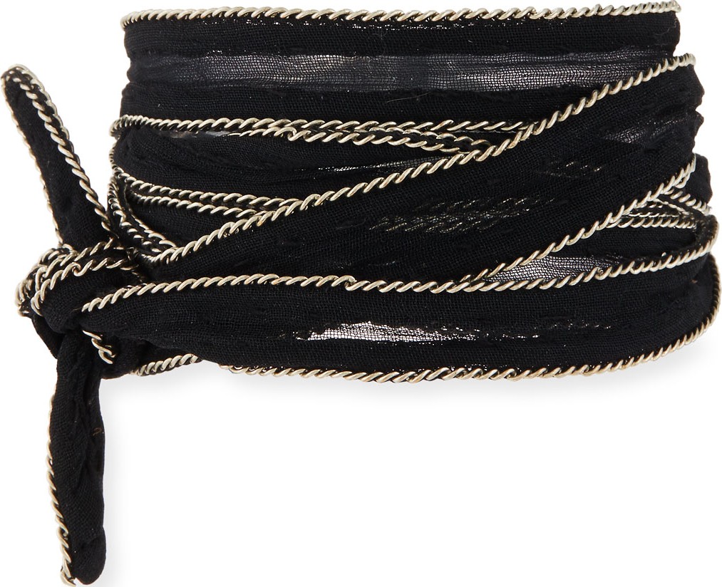 Chan Luu Chain-Trim Fabric Necklace