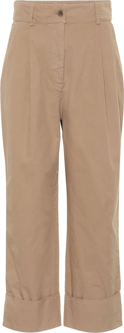 Acne Studios Cuffed high-rise cotton pants