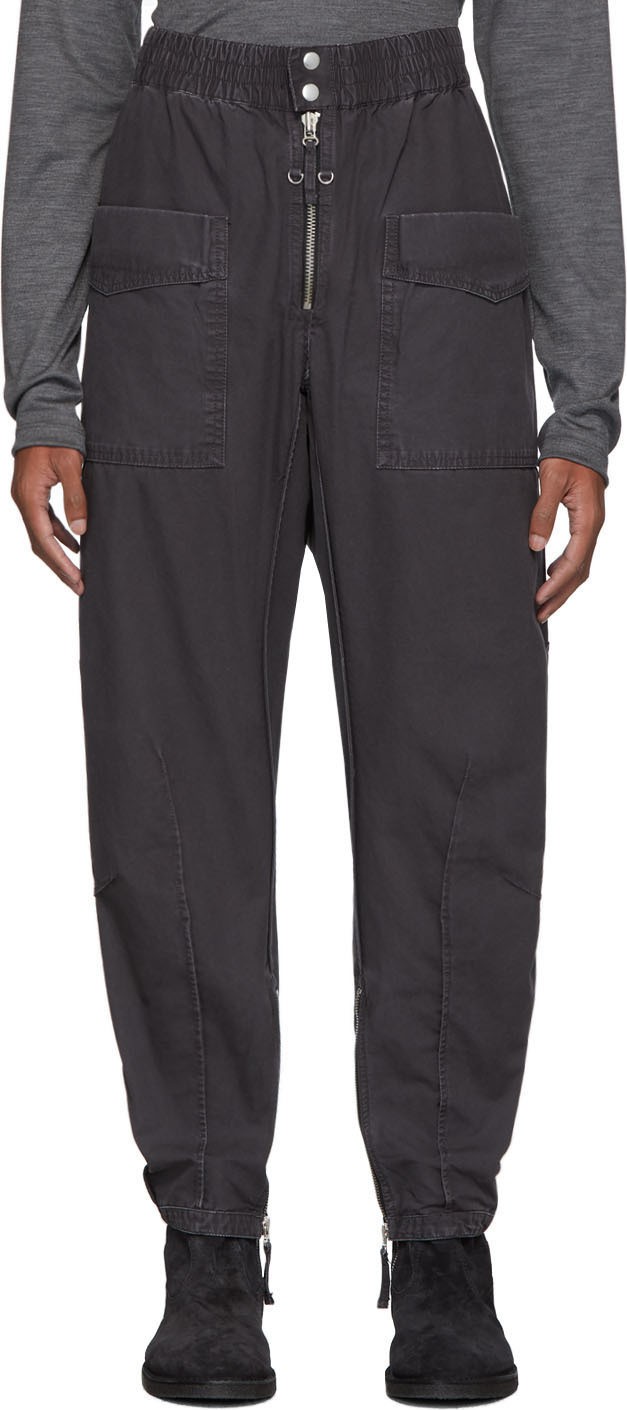 Isabel Marant Black Faded Tilsen Cargo Trousers