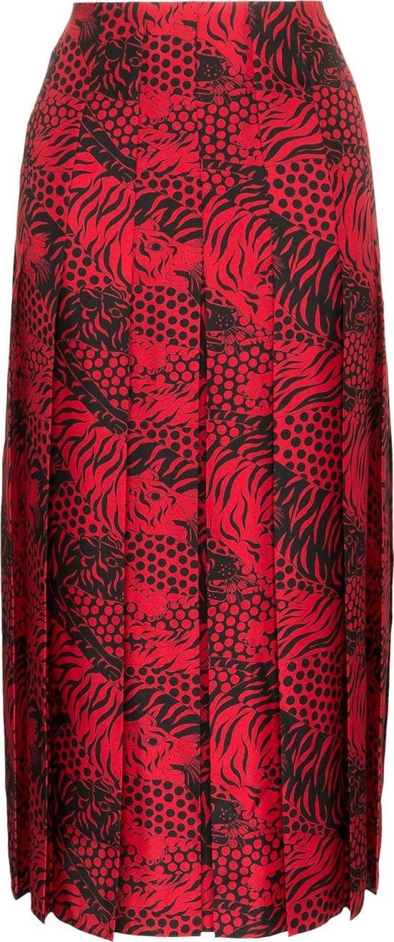 Gucci Tiger print pleated skirt