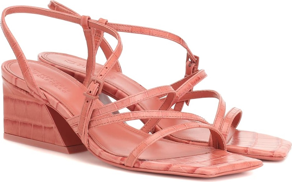 Mercedes Castillo Kelise croc-effect leather sandals