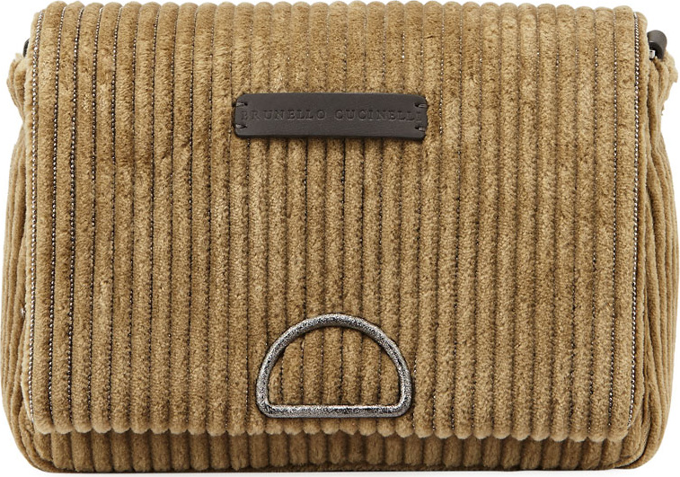 Brunello Cucinelli Jumbo Corduroy City Crossbody Messenger Bag