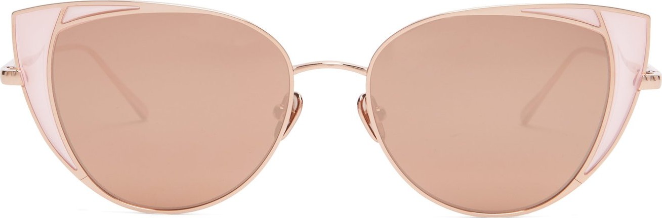 Linda Farrow Des Voeux metal cateye sunglasses