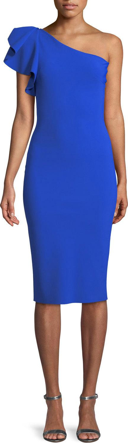 La Petite Robe di Chiara Boni Arminta One-Shoulder Cocktail Sheath Dress