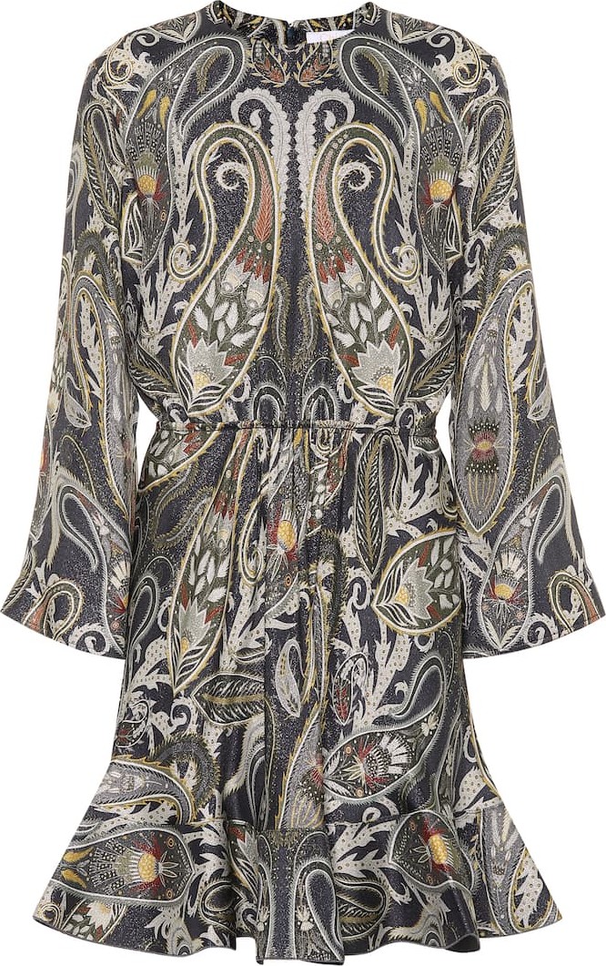 Chloe Printed silk-blend dress