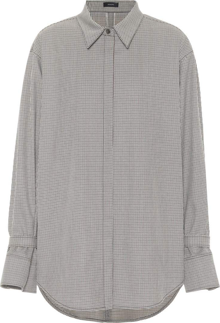Joseph Checked wool-blend shirt