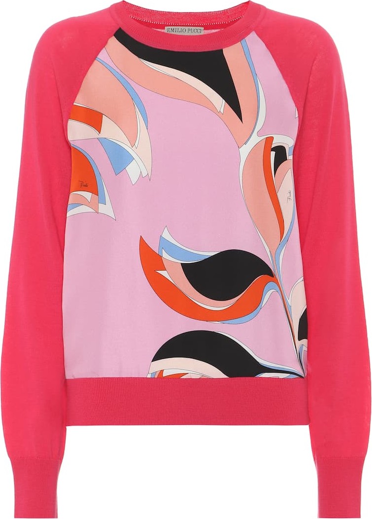 Emilio Pucci Printed wool and silk sweater