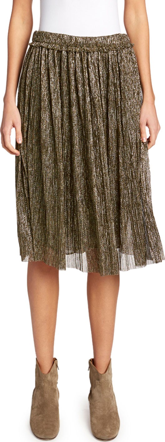 Isabel Marant Etoile Beatrice Metallic Midi Skirt