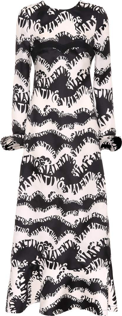 Valentino Printed silk dress
