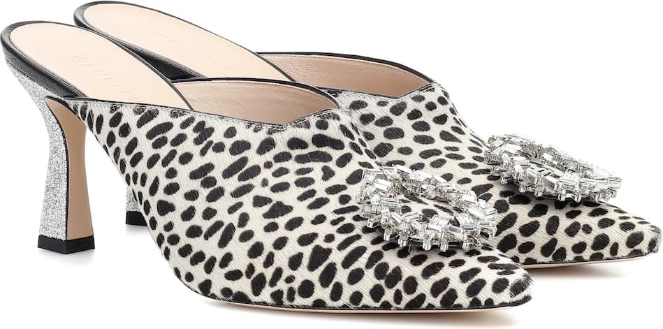 Wandler Exclusive to Mytheresa – Lotte embellished calf-hair mules