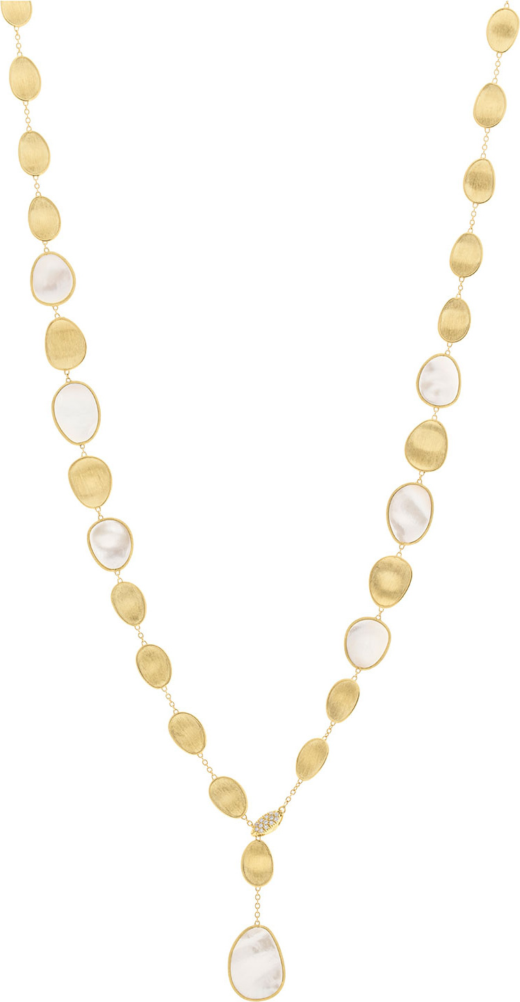 Marco Bicego 18k Lunaria Mixed Mother-of-Pearl Pendant Necklace