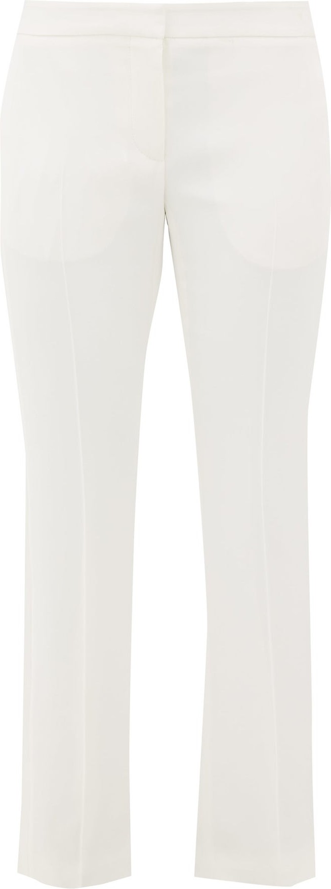 Alexander McQueen Satin-trimmed leaf-crepe trousers