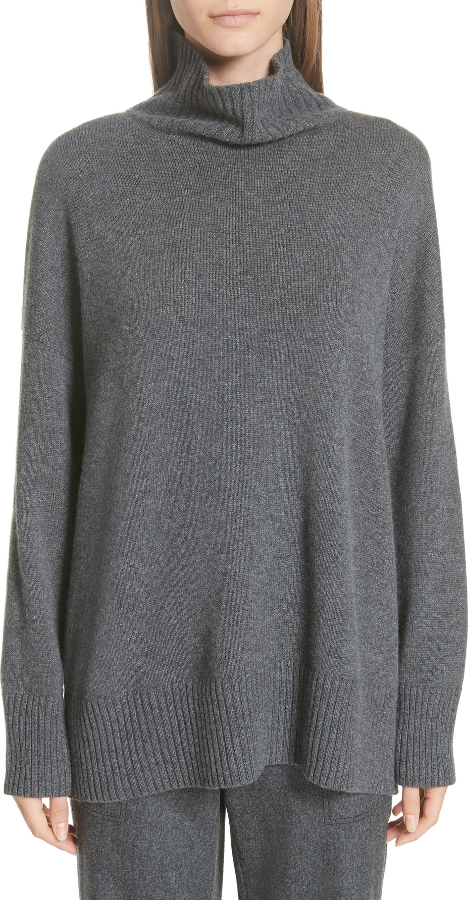Lafayette 148 New York Relaxed Cashmere Turtleneck Sweater