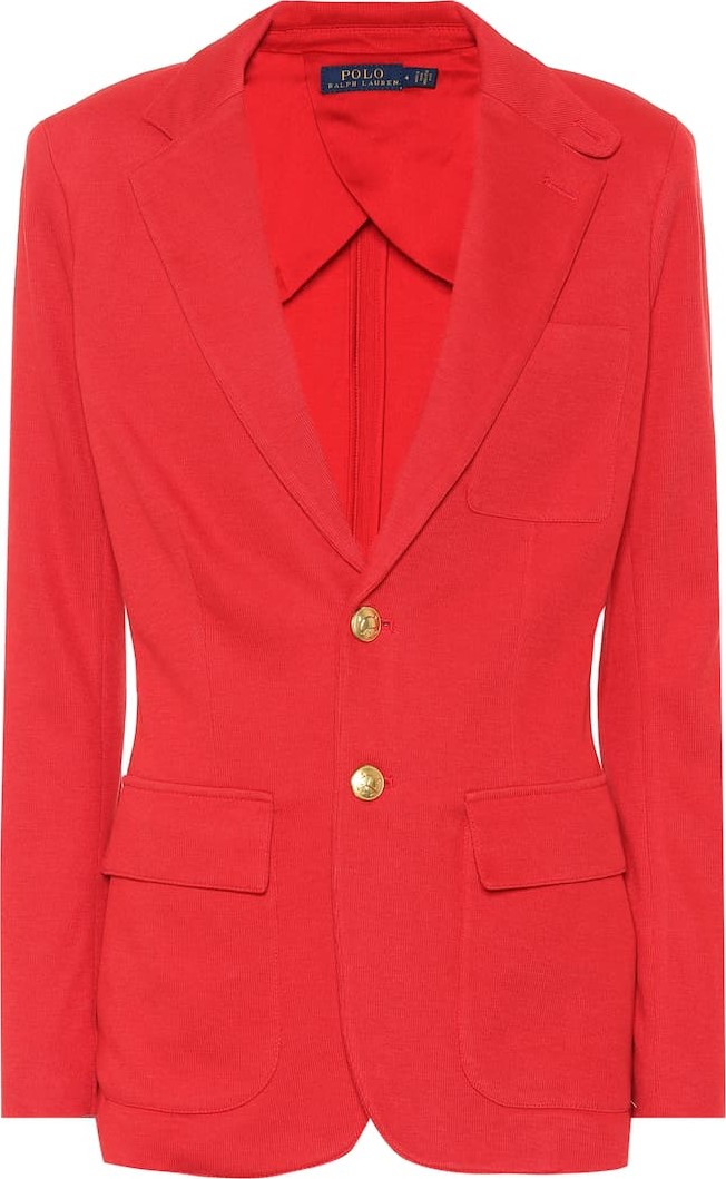 Polo Ralph Lauren Cotton-blend knit blazer
