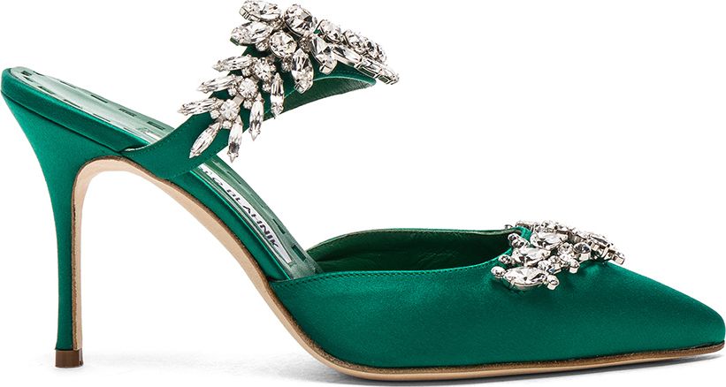 Manolo Blahnik Satin Lurum 90 Heels