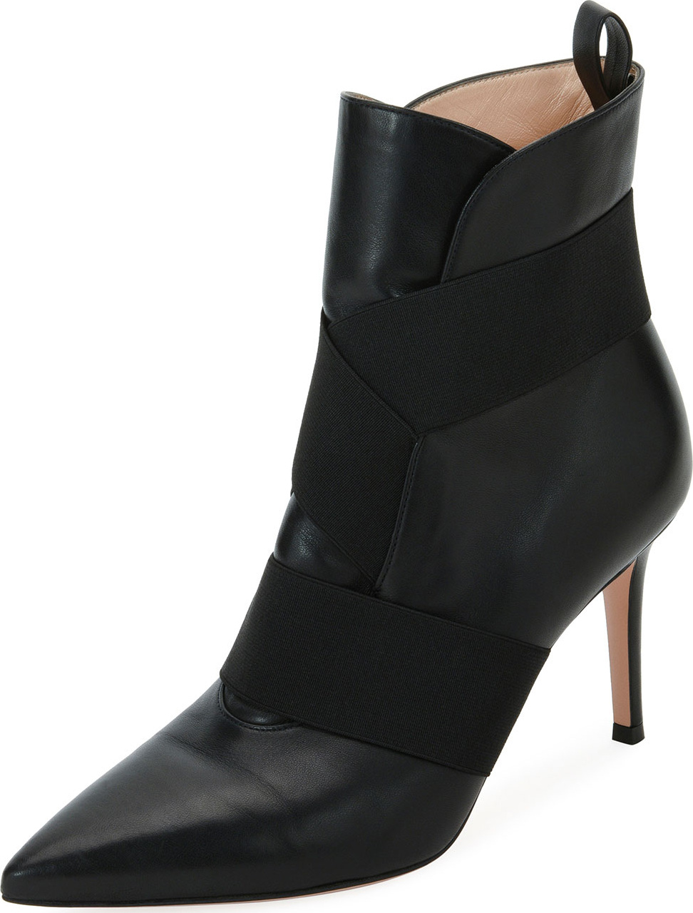 Gianvito Rossi Napa Bootie with Stretch Straps