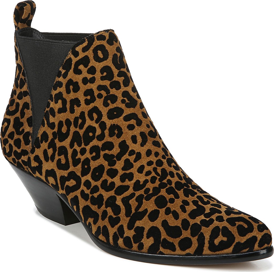 DIANE von FURSTENBERG Nadie Leopard-Print Suede Booties