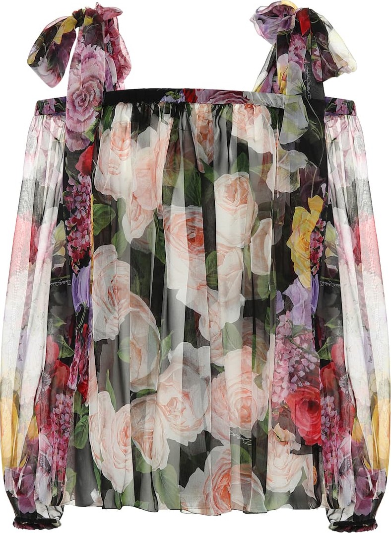 Dolce & Gabbana Printed silk top