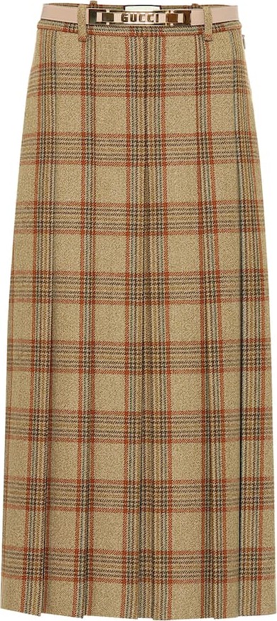Gucci Checked wool skirt