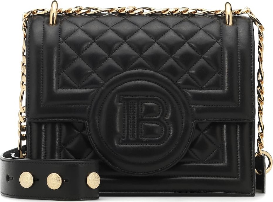 Balmain B-Bag 21 quilted leather shoulder bag