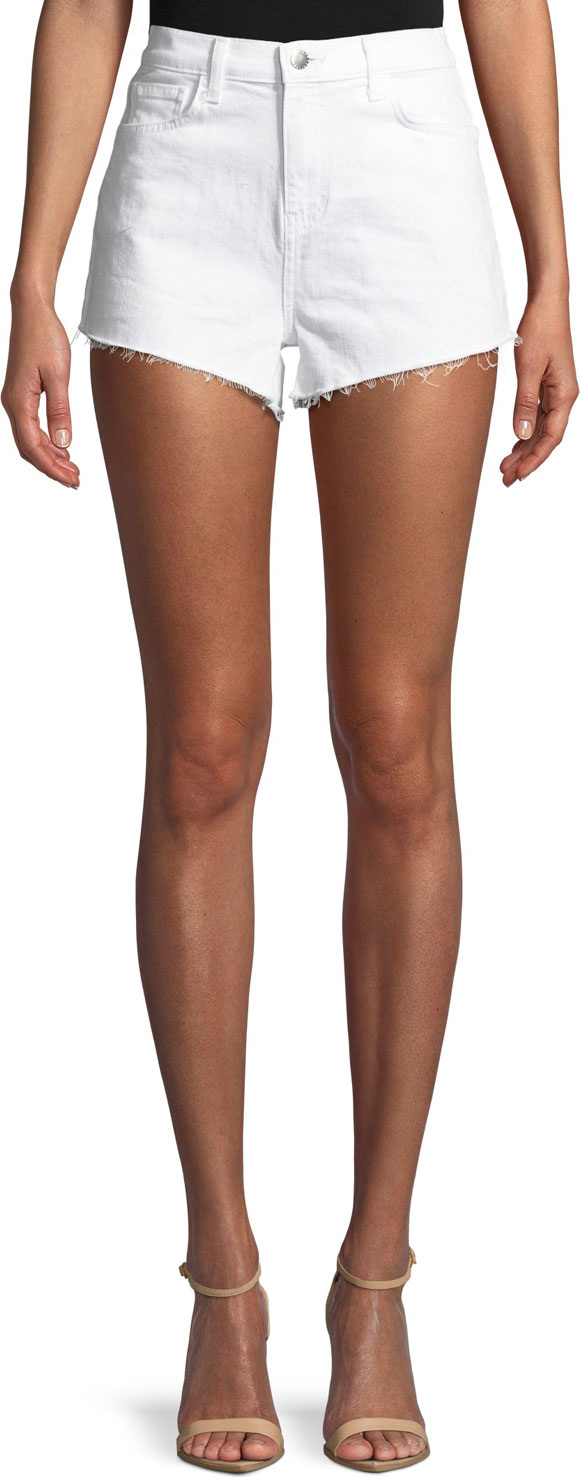 L'AGENCE Ryland High-Rise Denim Cutoff Shorts