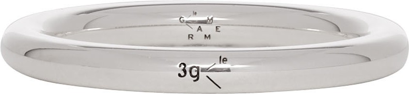 Le Gramme Silver Polished 'Le 3 Grammes' Bangle Ring