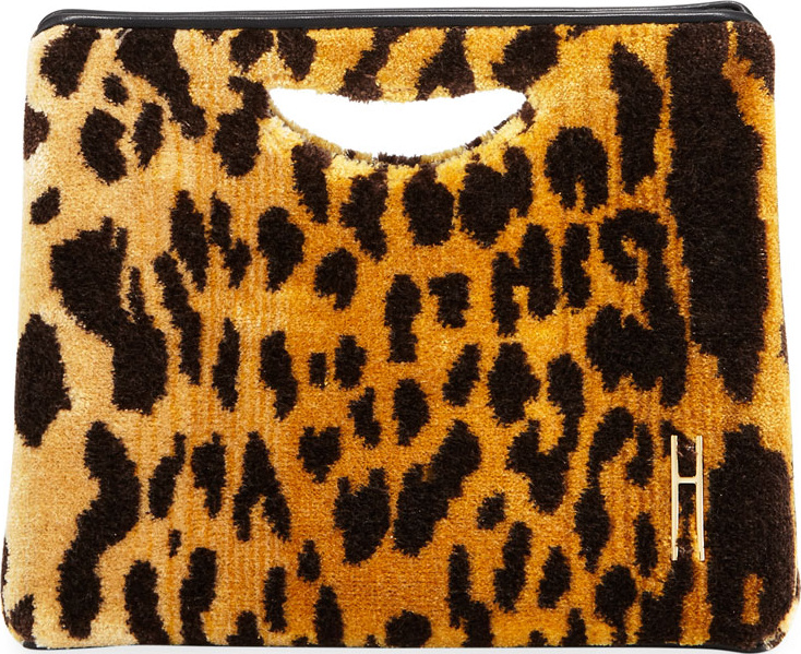 Hayward 1712 Leopard Brocade Basket Clutch Bag